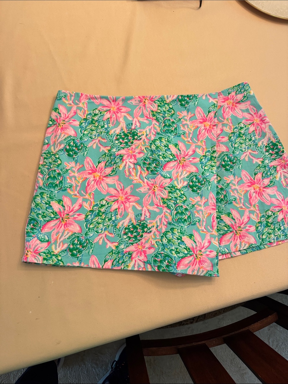 Lilly Pulitzer Pink & Aqua Floral Skort